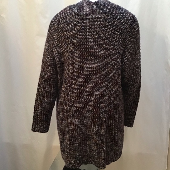 EUC/NWOT Metallic Cocoon Open Front Cardigan Overpiece - Picture 10 of 16